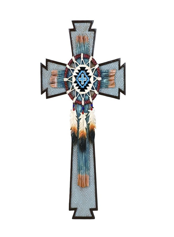 TALPGOD Dream Catcher Wall Cross with Feather for Southwestern Native American Decor,Western Wall Art Indian Decorations for Home,Dreamcatcher Native American Gifts Atrapasueños para Dormitorio - Image 1
